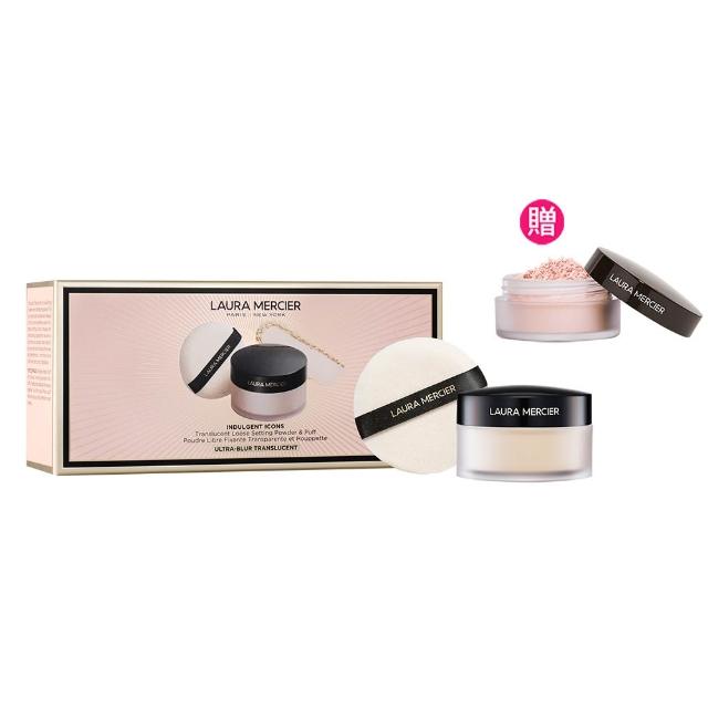 【LAURA MERCIER 蘿拉蜜思】甜漾聖誕 煥顏透明柔霧蜜粉組(定妝/控油/持妝/送禮/禮盒/交換禮物/聖誕節)