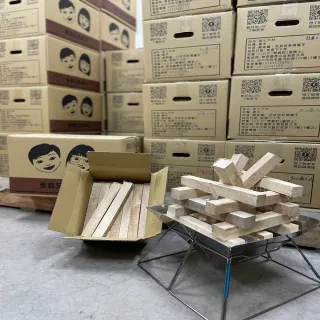 【泰森兄妹柴火】【好燒】免劈柴方細木20公斤(戶外露營 好燒 燒柴 露營木材第一品牌)