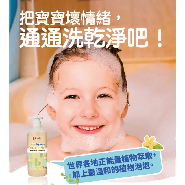 【古寶無患子】2瓶入-招福平安嬰幼兒童二合一洗髮沐浴露(400gX2)