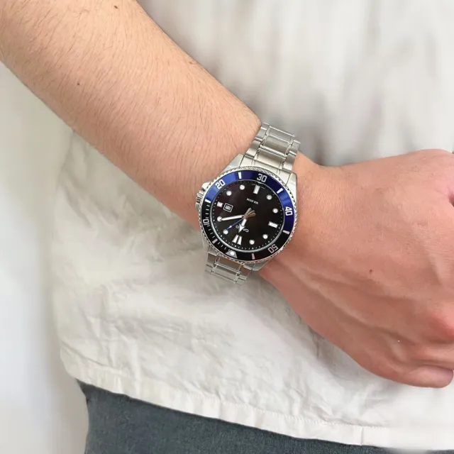 【CASIO 卡西歐】水鬼風格指針錶(MDV-107D)