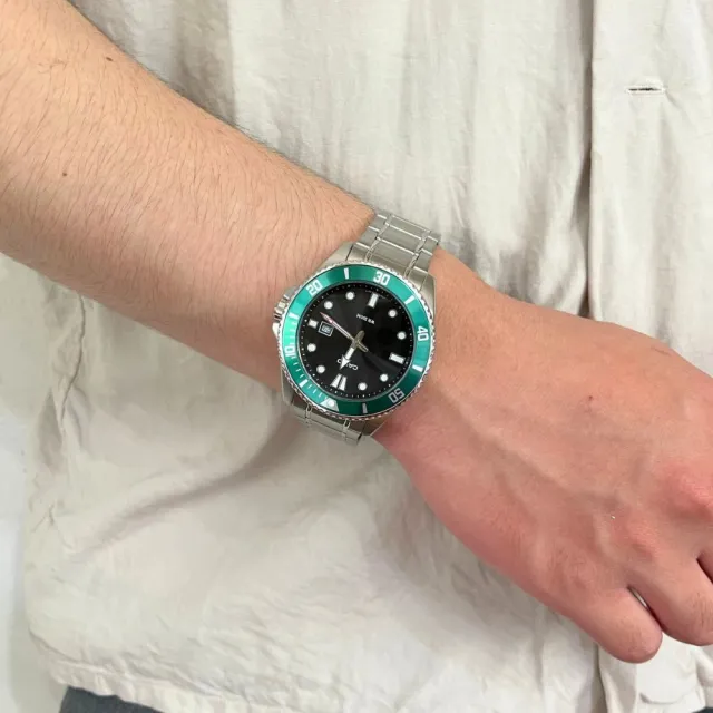 【CASIO 卡西歐】水鬼風格指針錶(MDV-107D)