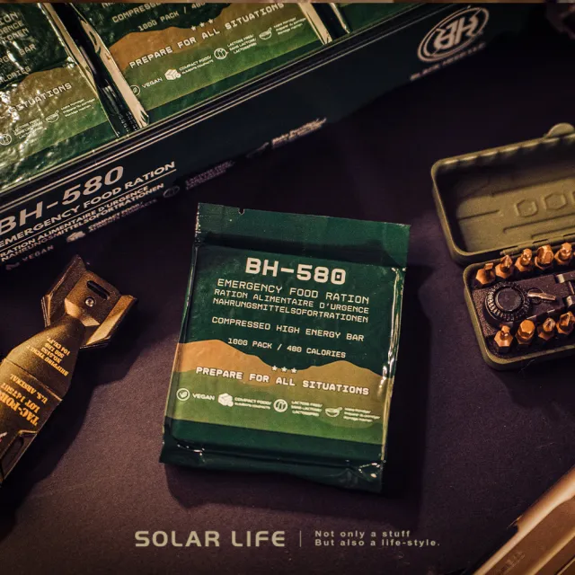 BLACK HEED 美製BH-580戰備糧食/9入 保存期限20年 防災口糧 MRE壓縮餅乾 儲備物資 地震颱風 能量棒