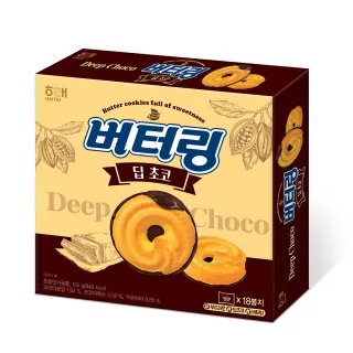 【HAITAI  海太】巧克力奶油風味曲奇餅乾155g