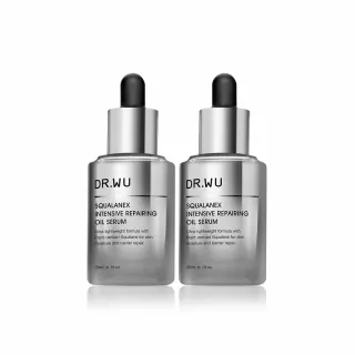 【DR.WU 達爾膚】雙12限定★角鯊潤澤修復精華油30ML(2入組)