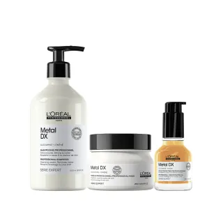 【L’OREAL 巴黎萊雅PRO】絲漾博吸金喚彩奢華組(髮油50ml+髮膜250ml+洗髮精500ml)