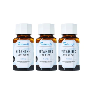 【Natural Fit 活粒適】維生素C 緩釋型 三入組 70粒/入(緩釋型維他命C 抗氧化膠原蛋白促進補鐵吸收)
