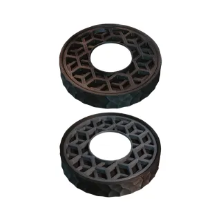 【貝爾】戶外露營 暮光燈杯墊 D HEX 雙層交錯設計 碳黑 質感灰(防水墊 止滑墊 露營杯墊 露營 逐露天下)