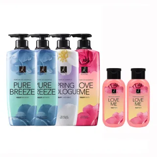 【ELASTINE】香水洗髮精/潤髮乳600ml4入組(新品上市永恆珍愛/春日戀曲/甜蜜愛戀)