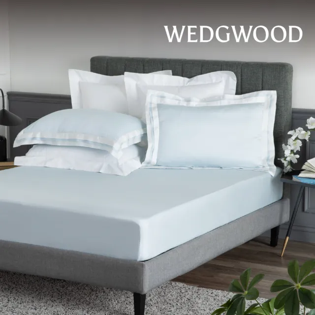 【WEDGWOOD】100%天絲簡約素色 床包枕套三件組(雙人任選｜80支350織)