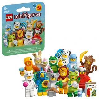 【LEGO 樂高】Minifigures 71051 第 28 代-動物(角色人偶 隨機驚喜盒 積木 玩具)