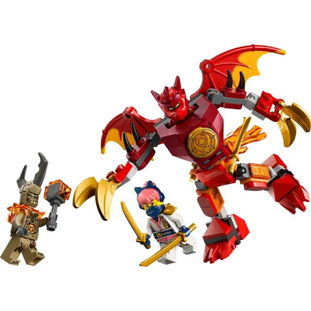 【LEGO 樂高】旋風忍者系列 71851 赤地的猛龍機械人戰鬥組(機器人 忍者遊戲 積木 兒童玩具)