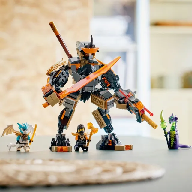 【LEGO 樂高】旋風忍者系列 71854 阿剛的任務機械人和龍形冰忍(機器人 忍者遊戲 積木 玩具)
