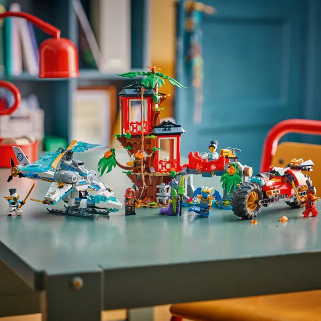 【LEGO 樂高】旋風忍者系列 71857 忍者載具樹屋大戰(玩具摩托車 忍者遊戲 積木 玩具)