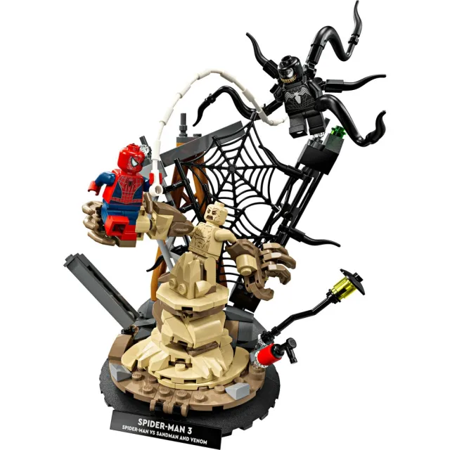 【LEGO 樂高】漫威超級英雄系列 76334 史詩級對決：蜘蛛人 vs. 沙人(猛毒 Marvel 積木 玩具)