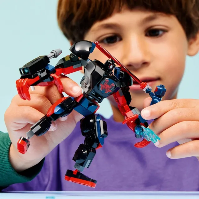 【LEGO 樂高】漫威超級英雄系列 76337 邁爾斯摩拉斯機甲大戰蜘蛛人 2099(機器人 Marvel 積木 兒童玩具)