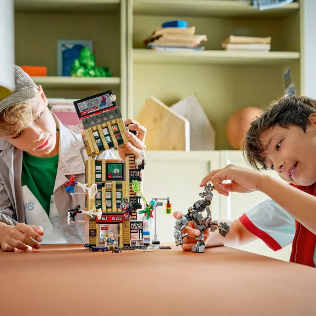 【LEGO 樂高】漫威超級英雄系列 76342 蜘蛛人大戰神秘法師：號角日報(Marvel 積木 玩具 禮物)
