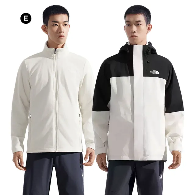 【The North Face 官方旗艦】中性款防水透氣抓絨內裡三合一外套(多款任選)