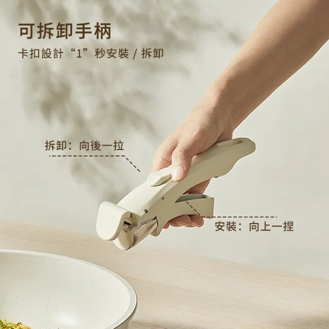 【CATD】多功能可拆卸鍋具套裝 可拆卸手柄鍋 家用廚房鍋具套裝 平底鍋 不粘鍋 湯鍋 煎鍋 炒鍋 鍋盤兩用