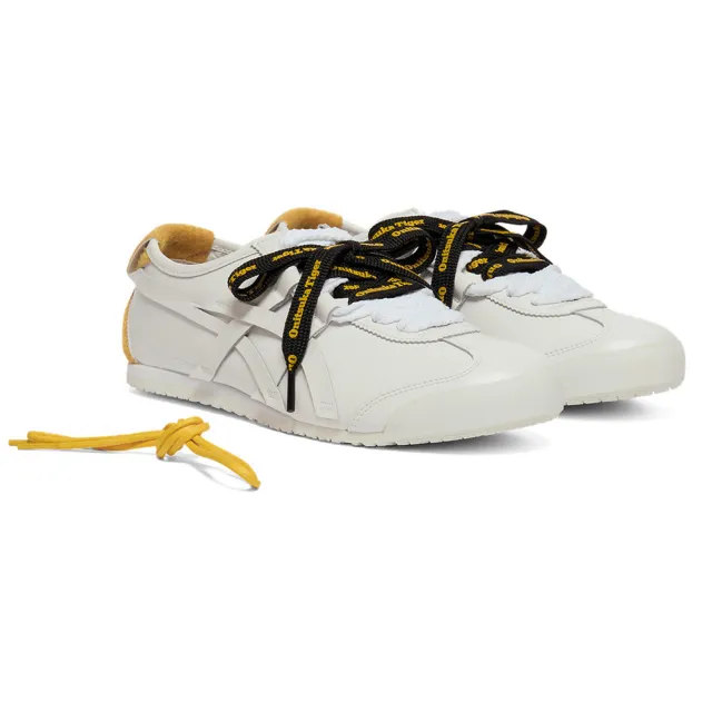 【Onitsuka Tiger】鬼塚虎 2026 新年限定款 白黃拼接設計款 MEXICO 66 休閒鞋 (1183C565-100)