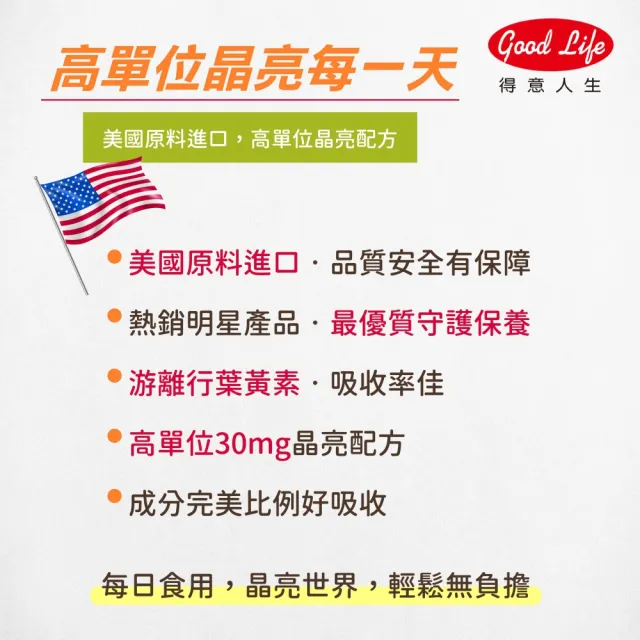 【得意人生】30mg高單位Lutein黑醋栗葉黃素 3入組(共180粒 沈永慶藥師推薦 葉黃素 花青素 維他命C)