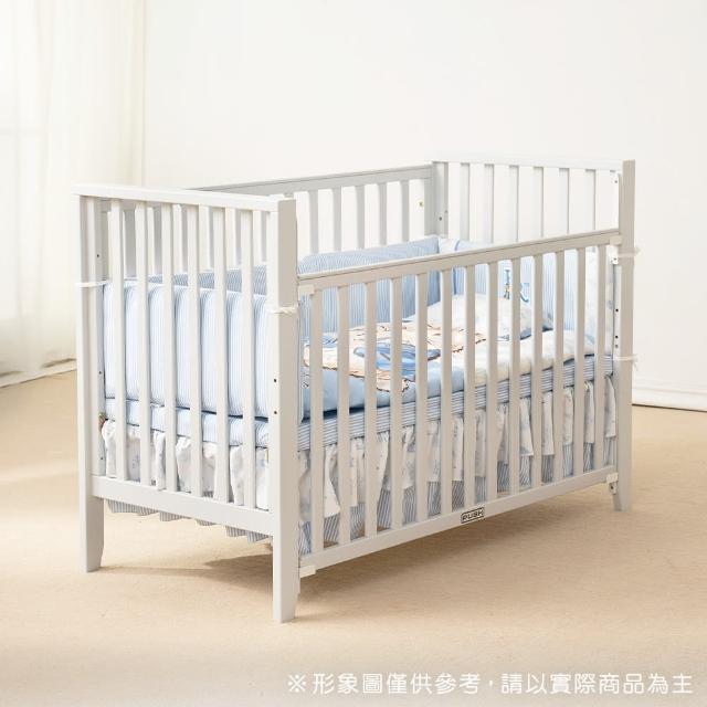 【奇哥】簡約淺灰色中床 (附直立纖維棉床墊120×60×5cm 嬰兒床 嬰兒床墊)