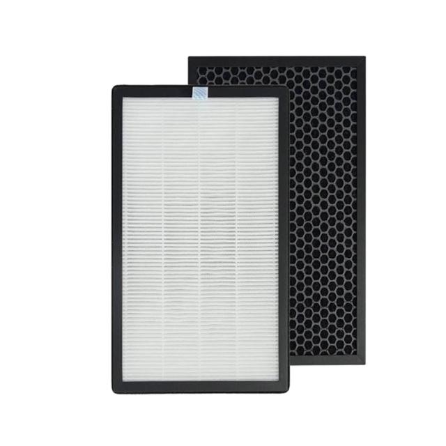 【PUREBURG】適用Sharp 夏普FU-R110T-W超淨領域Max清淨機二合一活性碳HEPA濾網(完整更換2入組)