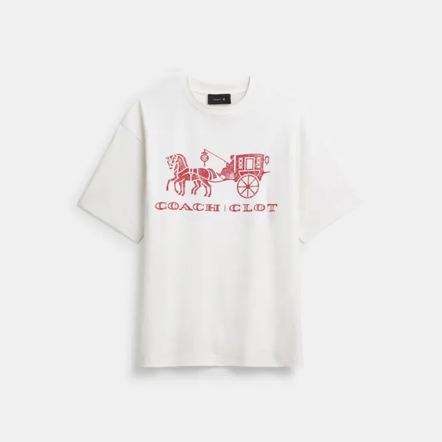 【COACH】蔻馳官方直營 COACH CLOT馬車圖案休閒T恤-2色任選(CDD83)