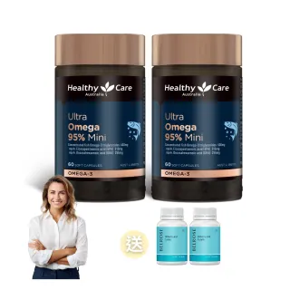 【Healthy care】超級Omega-3 95% 迷你魚油膠囊 2入組(60顆/入/澳洲原裝進口)