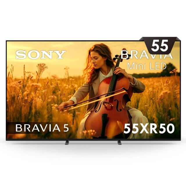 【SONY 索尼】BRAVIA 5 55型 XR Mini LED 4K HDR Google TV顯示器(Y-55XR50)