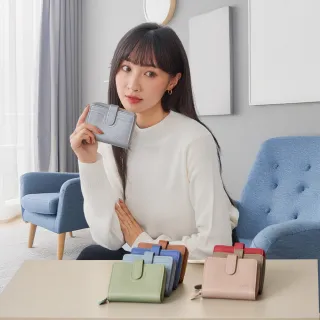 【OMC】 納帕15卡1照文青雅緻活頁牛皮短夾(14色任選)