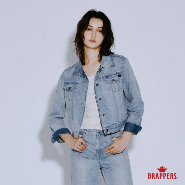 【BRAPPERS】女款 全棉牛仔外套-淺藍