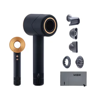 【MIDORI 美多莉】Hypersonic高速負離子吹風機-霧夜金(全配組-不含收納架)