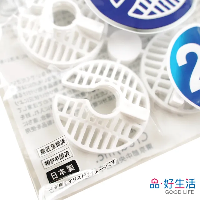 【GOOD LIFE 品好生活】日本製 洗臉台用毛髮阻隔器/過濾網（24入）(日本直送 均一價)