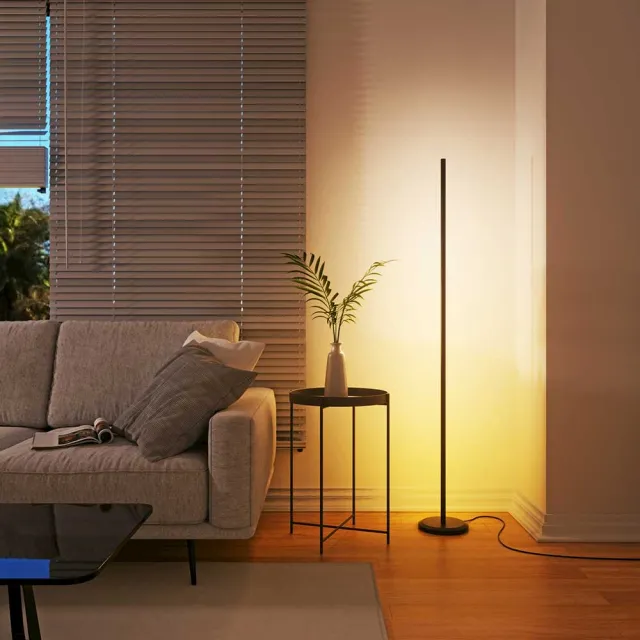 【nanoleaf】Floor Lamp 智能煥彩氛圍落地燈-極致黑(RGB LED 觸控 音樂 氣氛燈 LED燈 像素燈)