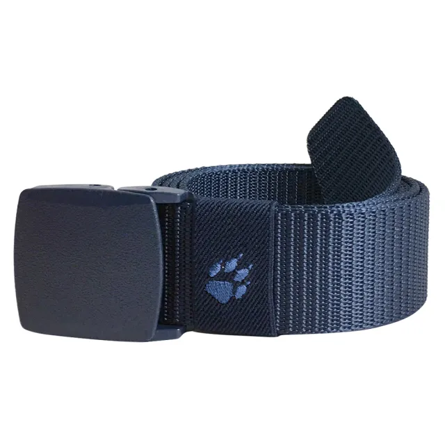 【Jack wolfskin 飛狼】塑鋼扣狼爪刺繡尼龍腰帶(黑 / 綠 / 藍 / 卡其 / 咖啡)