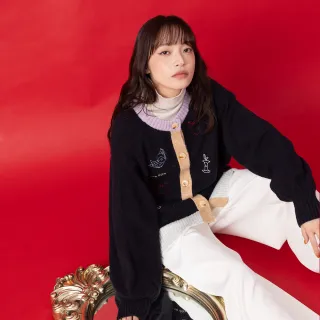 【gozo】迪士尼系列 喔〜不要吃蘋果開襟毛衣外套(兩色)