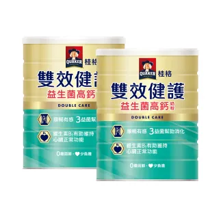 【QUAKER 桂格】雙效健護益生菌高鈣奶粉2000gX2罐