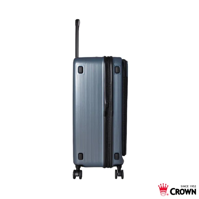【CROWN 皇冠】DOPPIO 29吋 前開式霧面拉鍊 拉桿箱(行李箱/旅行箱/密碼鎖)