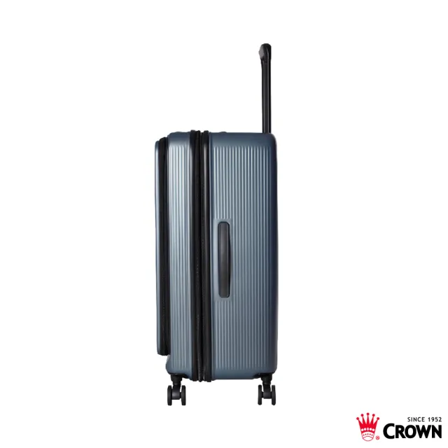 【CROWN 皇冠】DOPPIO 29吋 前開式霧面拉鍊 拉桿箱(行李箱/旅行箱/密碼鎖)