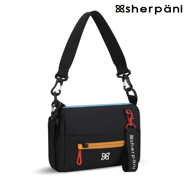 【Sherpani】雙11 RFID 防潑水多功能斜背包 25II Skye 4L｜黑彩色/Chromatic(RFID 屏蔽 拉鍊固定