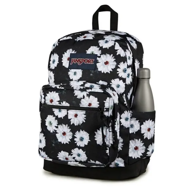 【JANSPORT】雙11 Right Pack 後背包 黑底 白花朵(JS0A4QVALJ8)