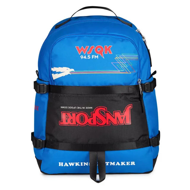 【JANSPORT】Pack Squawk 後背包 藍 怪奇物語 聯名款(JS0A898BA2S)