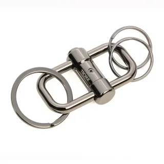 【Troika】交換禮物 兩端轉換鑰匙圈#滑動解開金屬環(按一下輕鬆解開鑰匙圈)