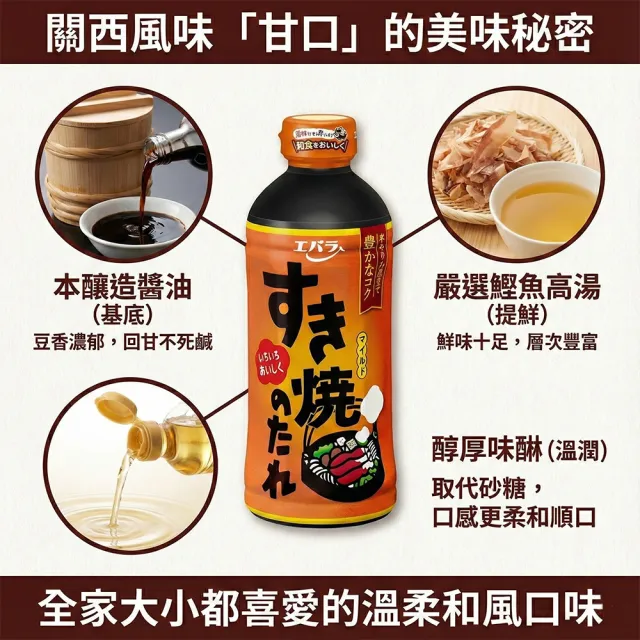 【Ebara】3罐入荏原關西味壽喜燒醬日式火鍋醬汁牛丼親子丼蓋飯燉肉炒麵萬用調味料(日本原裝現貨甘甜濃郁)