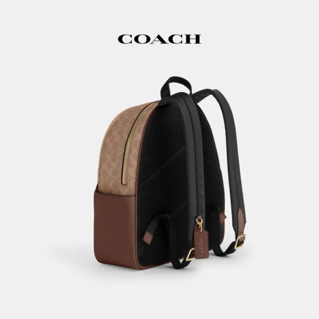 【COACH】蔻馳官方直營 COURT 經典Logo後背包 雙肩包-多色任選(CZ176/CZ771)