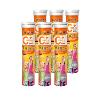 【Heilusan 好立善】C1000+硒+維生素E發泡錠 6入組 20錠/入(檸檬口味 維他命C)