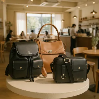 【CROSS】交換禮物 限量1折 頂級小牛皮皮革肩背包後背包公事包 全新專櫃展示品(買一送一好禮 聖誕禮物)