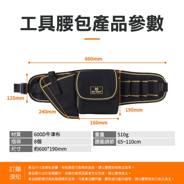 【智殿】加厚卡扣工具包 工具腰包 腰間工具包 維修工具袋 五金工具包(165-OBBED 水電工腰包 裝修工具包)