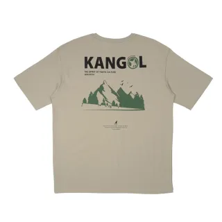 【KANGOL】英國袋鼠山景小LOGO短袖T恤(休閒服/圖案T恤/純棉)