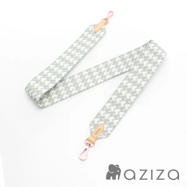 【aziza】千鳥格寬版造型背帶(綠)